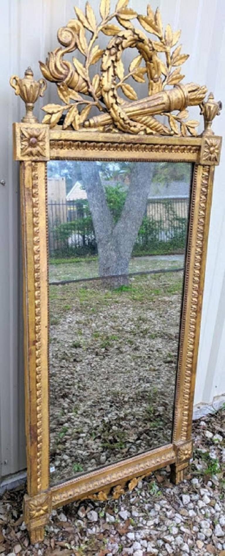 Fine Antique French Pier Mirror For Sale at 1stDibs