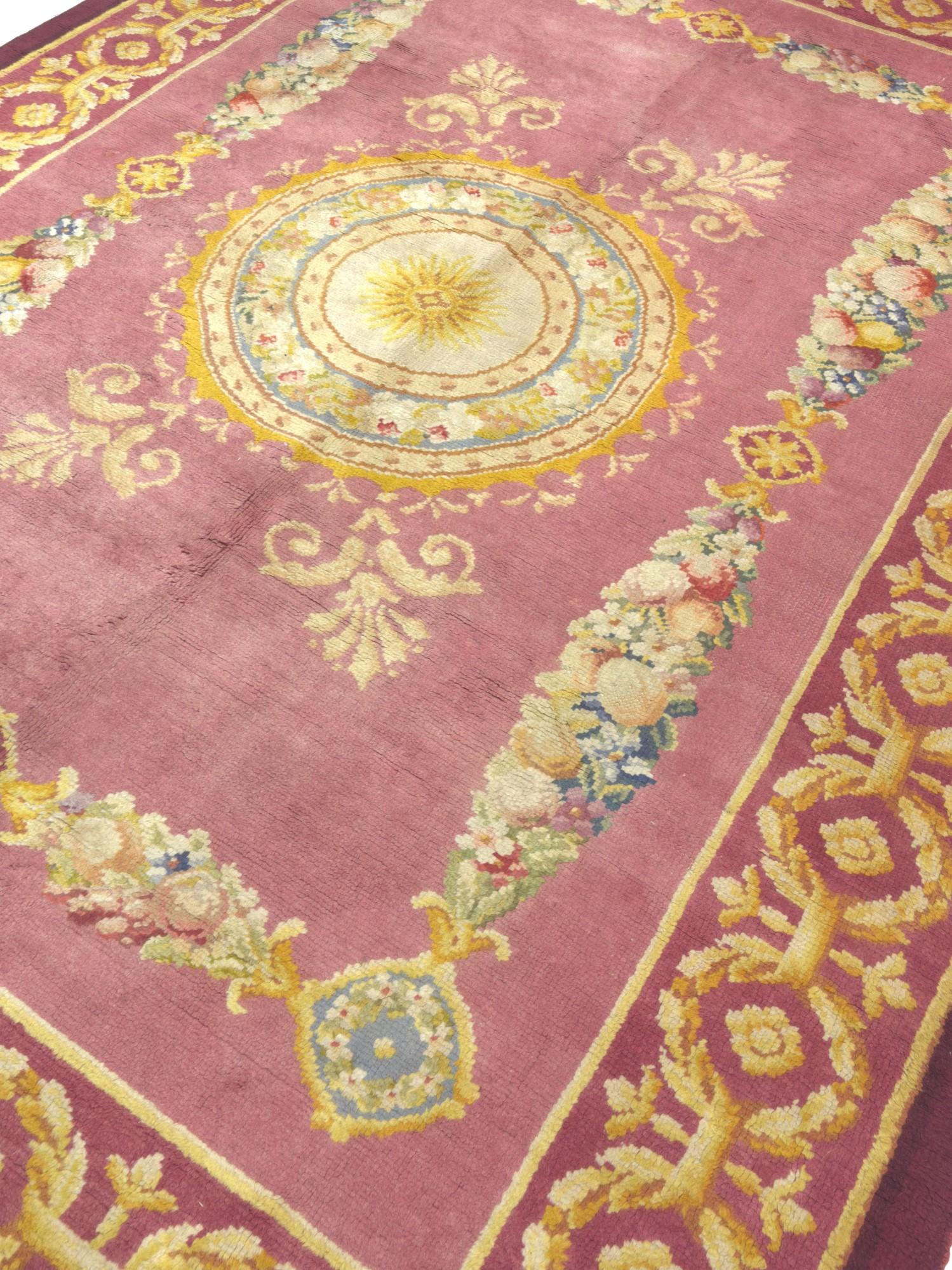 Alfombra fina Antique French Savonnerie 8'2