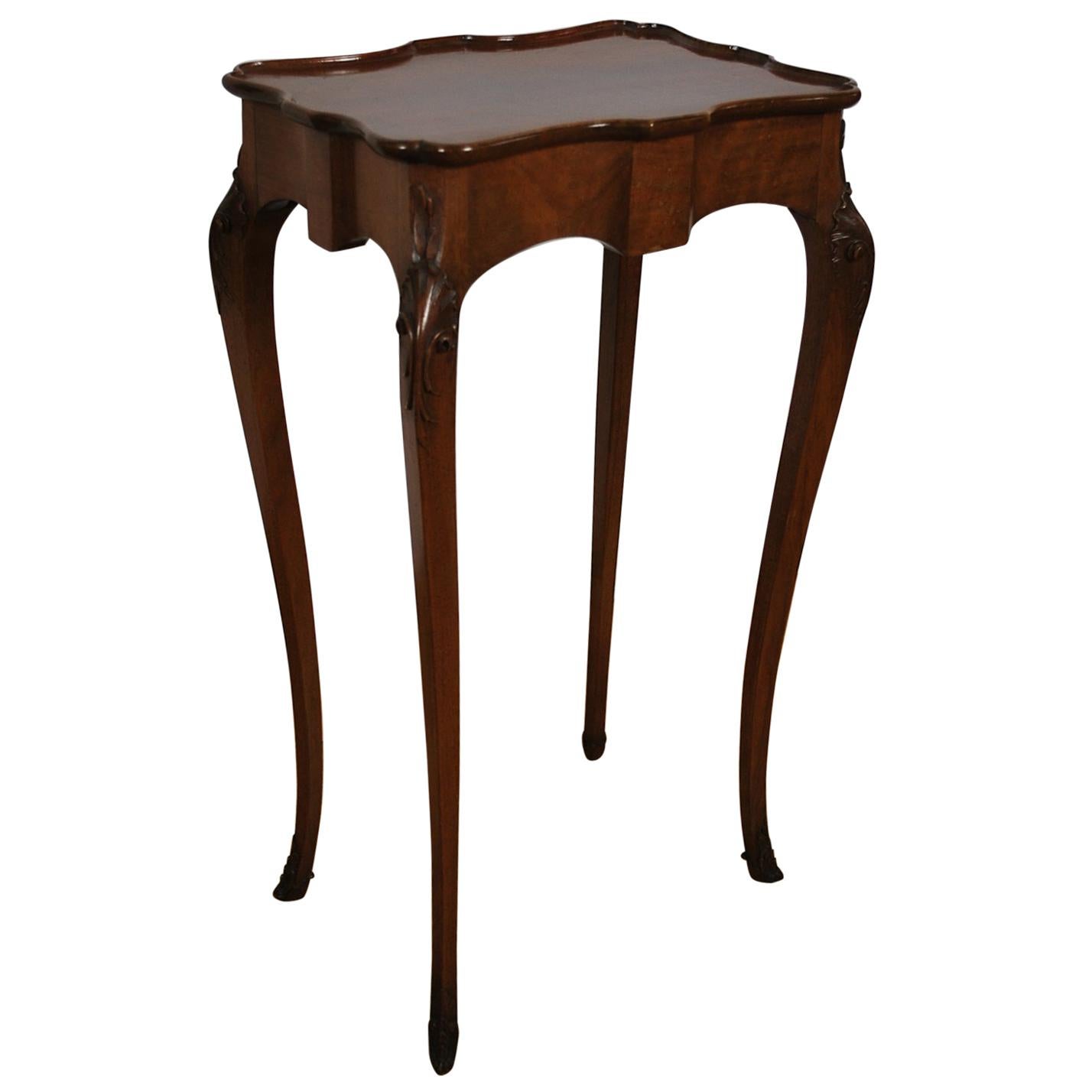Fine Antique French style solid walnut Rococo Occasional Table / side table For Sale