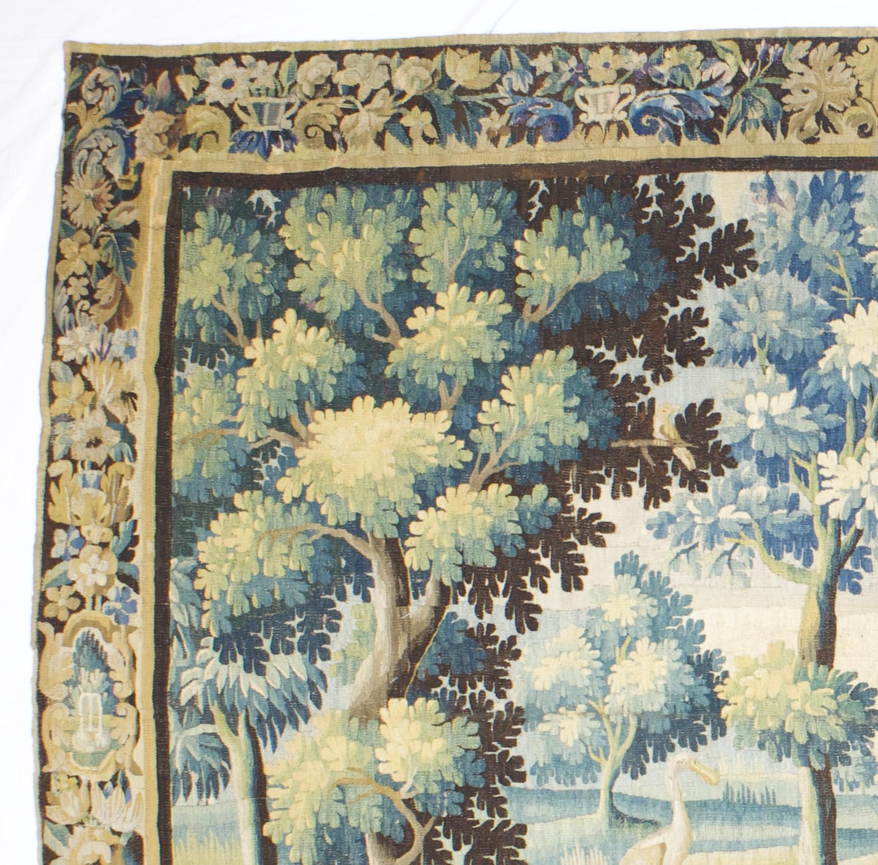 Wool Fine Antique French Tapestry 18th Century 8’7