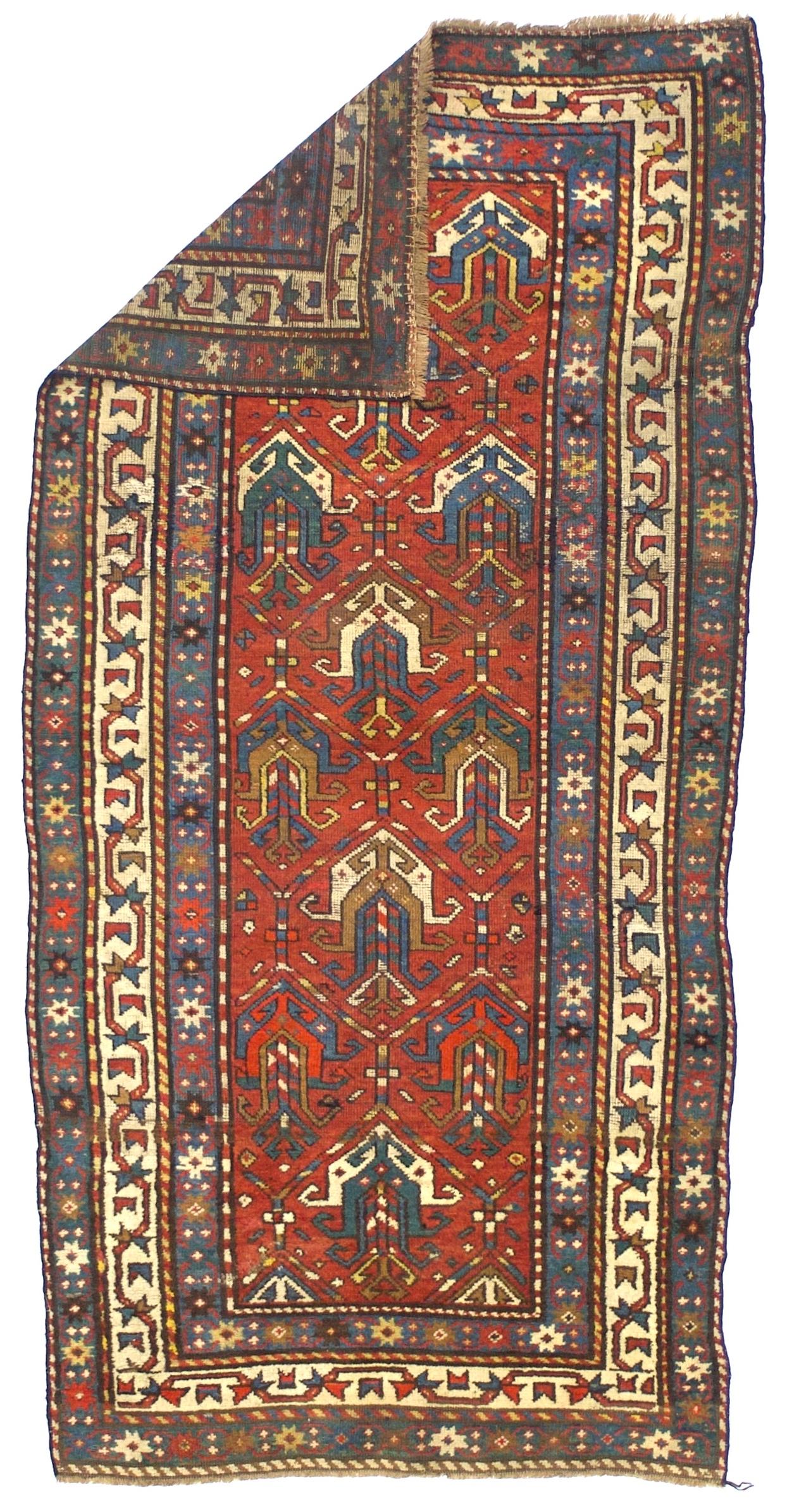 Tapis ancien Ganje Kazak 3'4