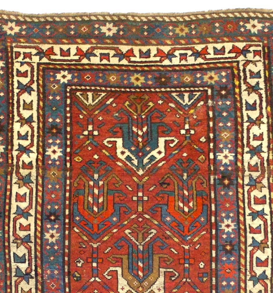 XIXe siècle Tapis ancien Ganje Kazak 3'4