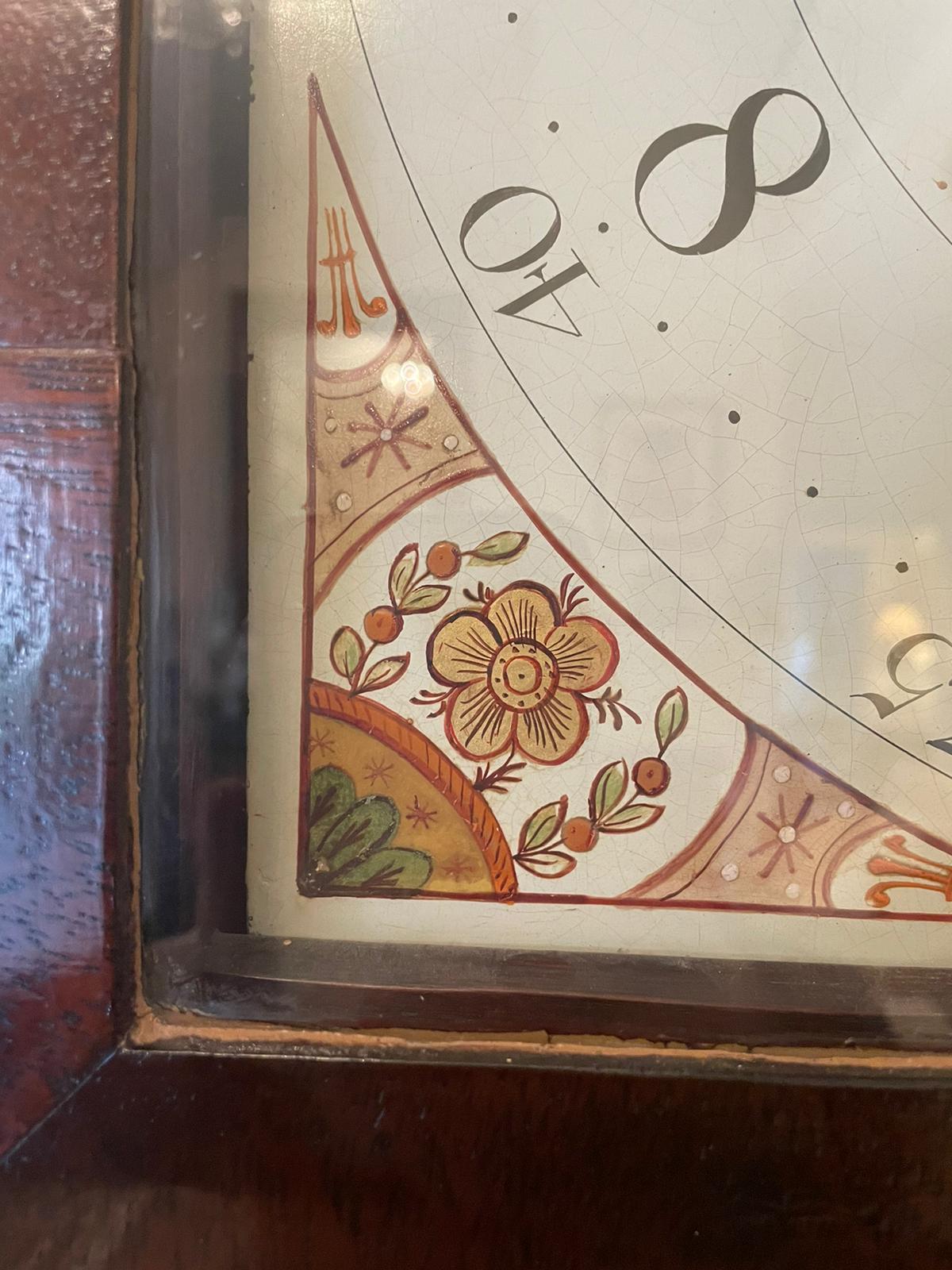 Anglais Fine Antique George III Inlaid Mahogany Eight Day Longcase Clock en vente