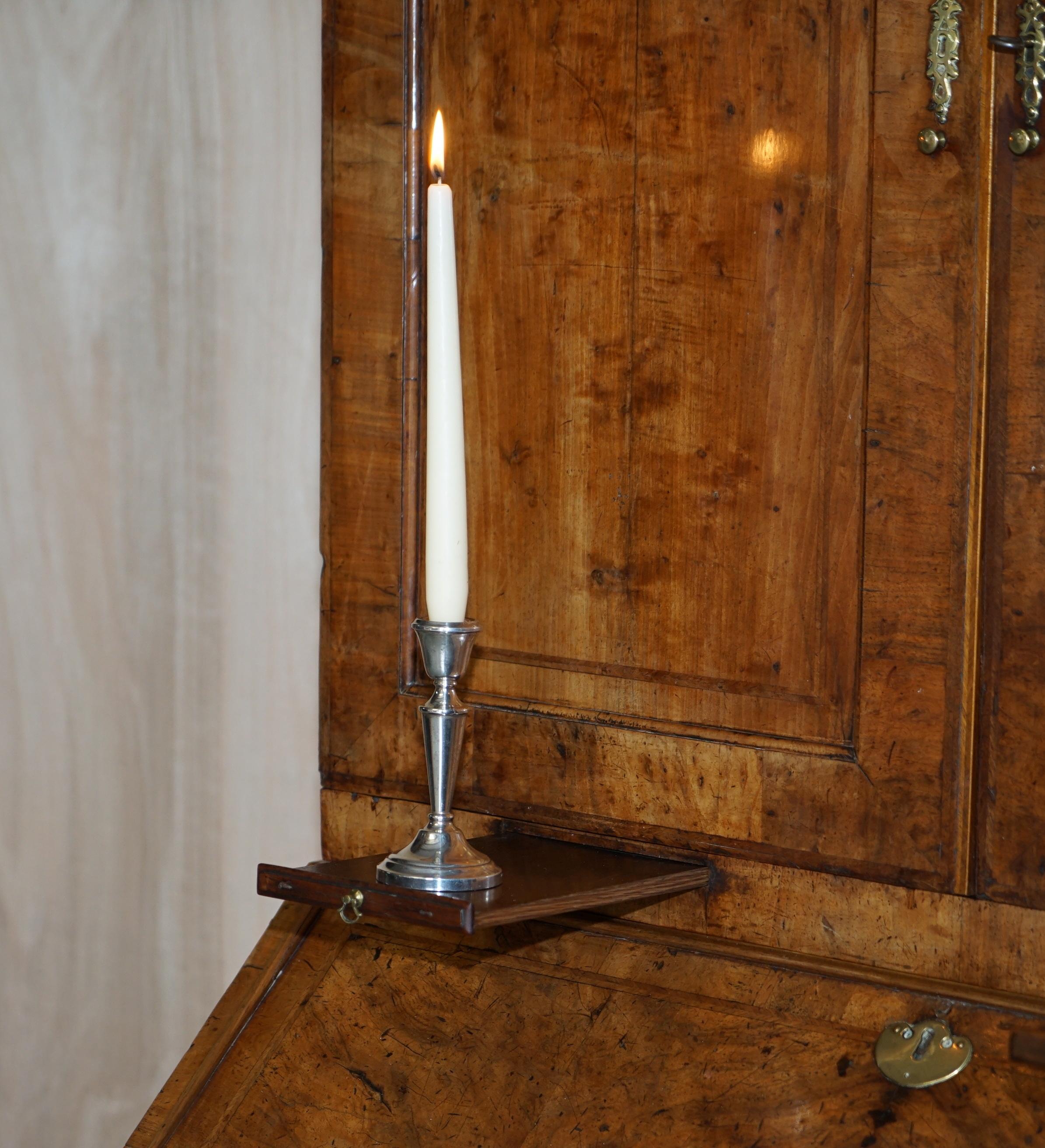 Hand-Crafted Fine Antique George II Circa 1740 Burr Walnut Burear Bookcase Chest of Drawers For Sale