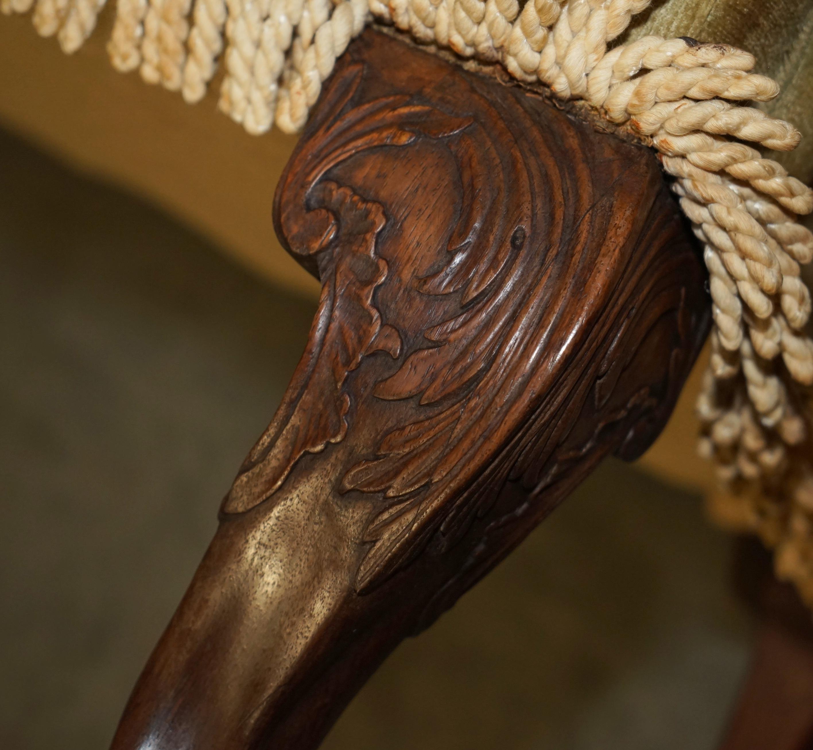 FINE DIVANO SETTEE ANTICO CIRCA 1780 intagliato a mano con gambe CLAW and Ball in vendita 11