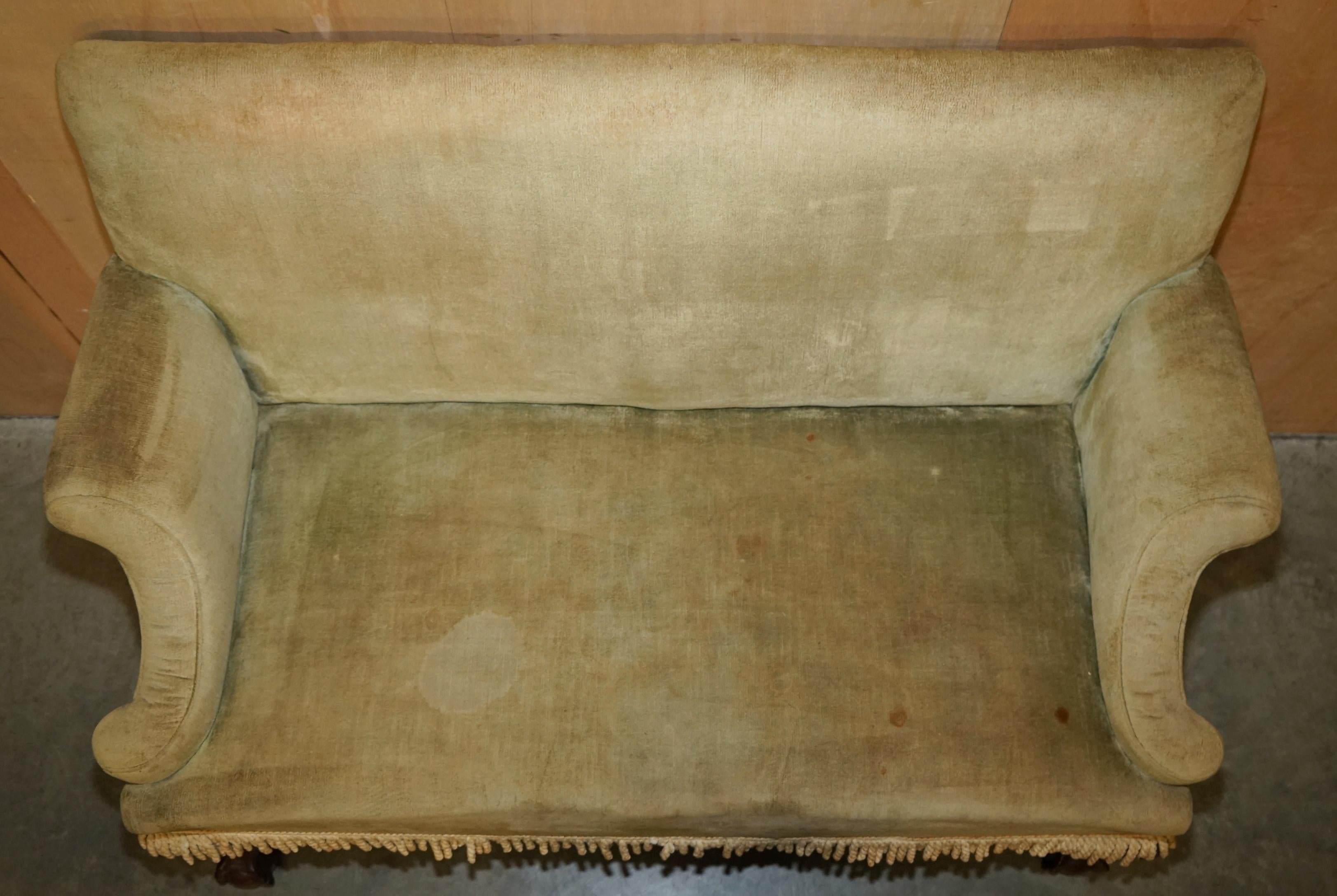 Intagliato a mano FINE DIVANO SETTEE ANTICO CIRCA 1780 intagliato a mano con gambe CLAW and Ball in vendita