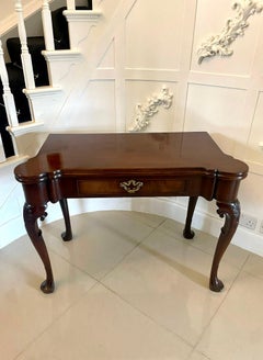 Fine Antique George lI Irish Chippendale Quality Mahogany Card/Side Table
