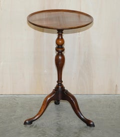 Fine Antique Georgian circa 1820 Mahogany Tripod Side End Lamp Wine Table