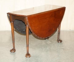 FINE ANTiQUE GEORGIAN IRISH CLAW & BALL FEET COLONIAL FOLDING HUNT DINING TABLE