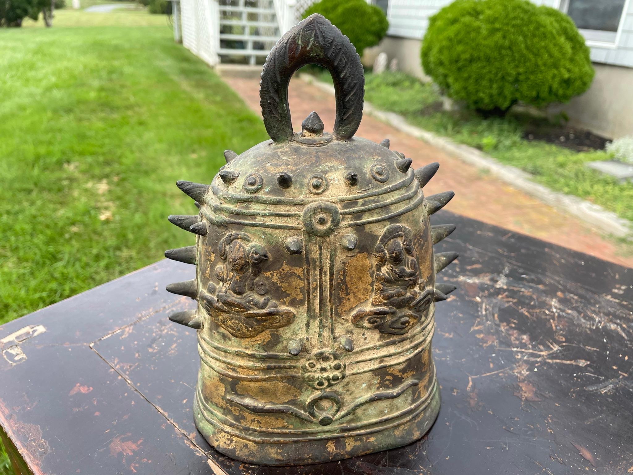 Japan Fine 1920s Gilt Bronze Buddhist Temple Bell 5