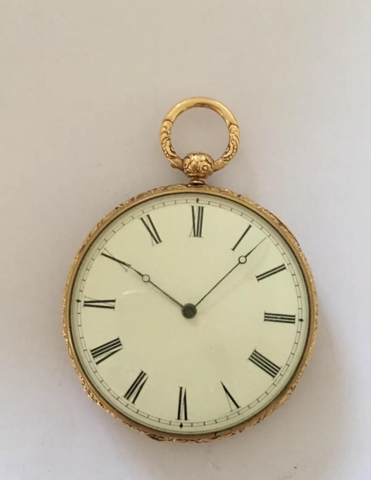 Antique Gold Plated Key-wind Pocket Watch.


This very fine quality watch is in good working order and immaculate condition.