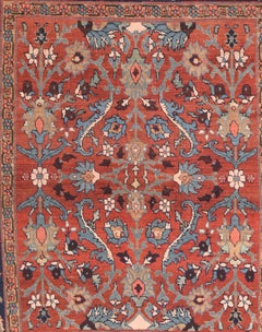 Fine Antique Heriz Persian Rug, Hand Knotted, circa 1890