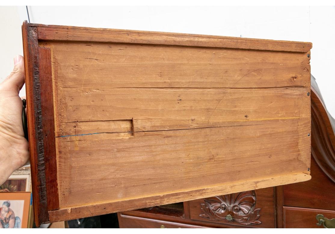 Fine Antique Highboy Chest With Shell Carving For Sale 7