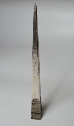 Fine Antique Hmong Silver Pyramid Hair pin Laos hill tribe tribal silver