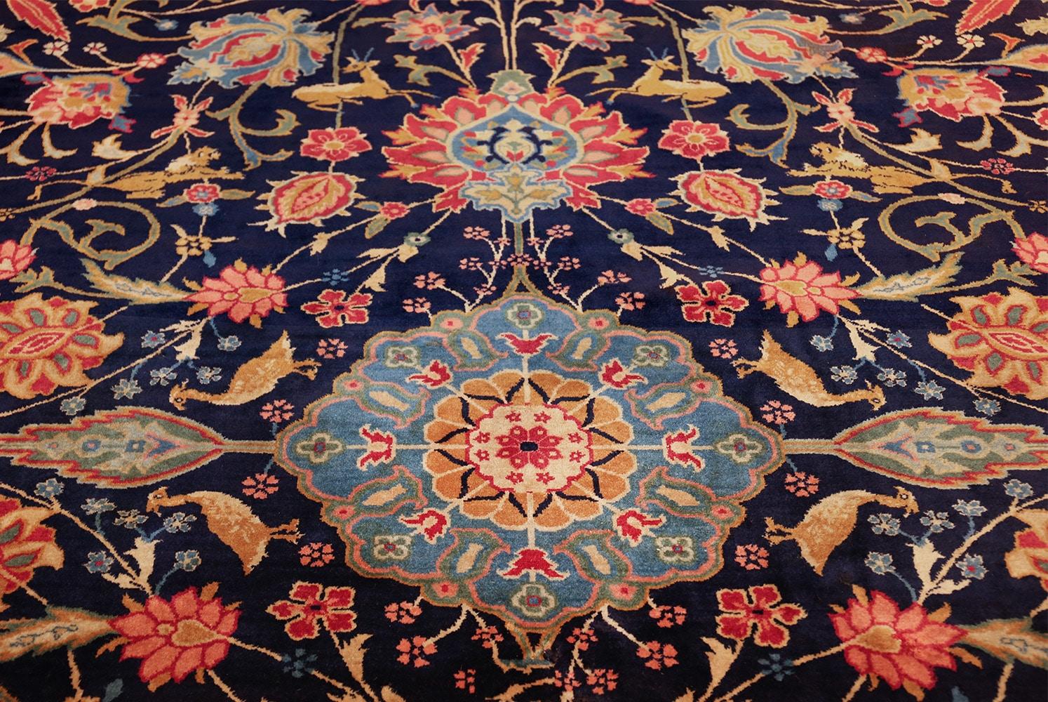 Fine Antique Indian Agra Rug. Size: 7 ft 4 in x 7 ft 11 in (2.24 m x 2.41 m) 5