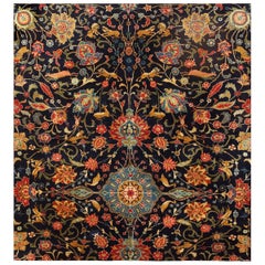 Fine Antique Indian Agra Rug. Size: 7 ft 4 in x 7 ft 11 in (2.24 m x 2.41 m)