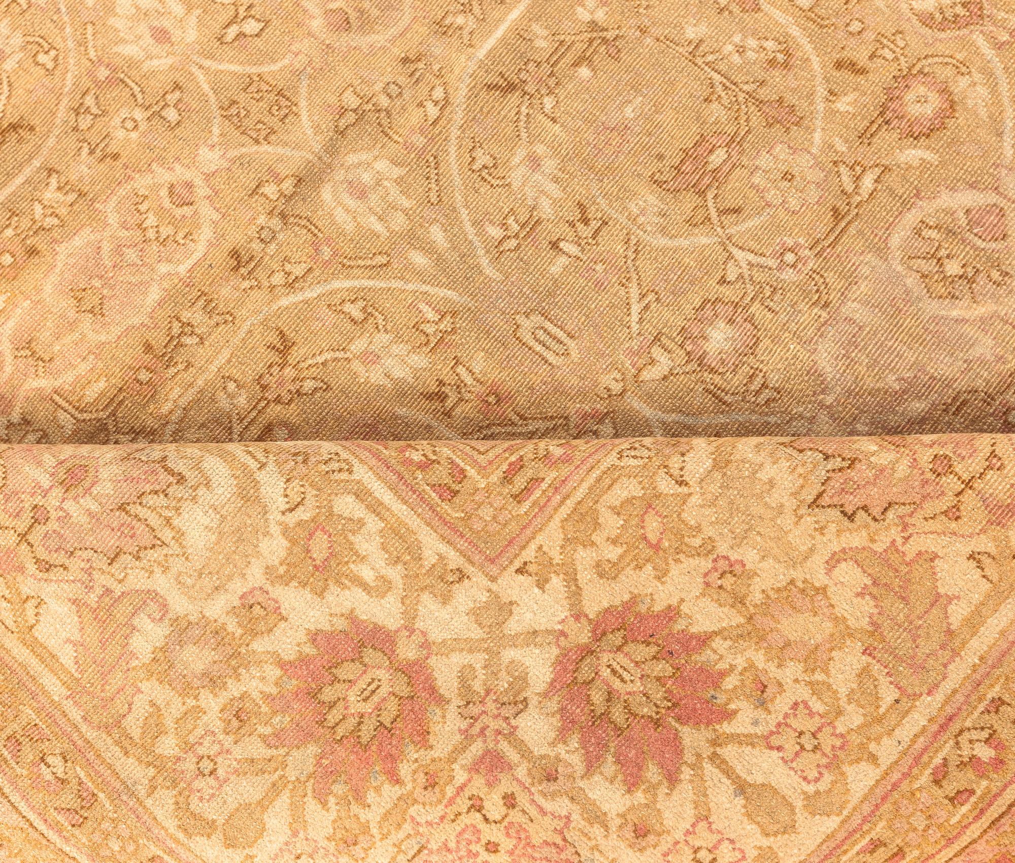 Fine Antique Indian Amritsar botanic carpet (size adjusted)
Size: 10'8