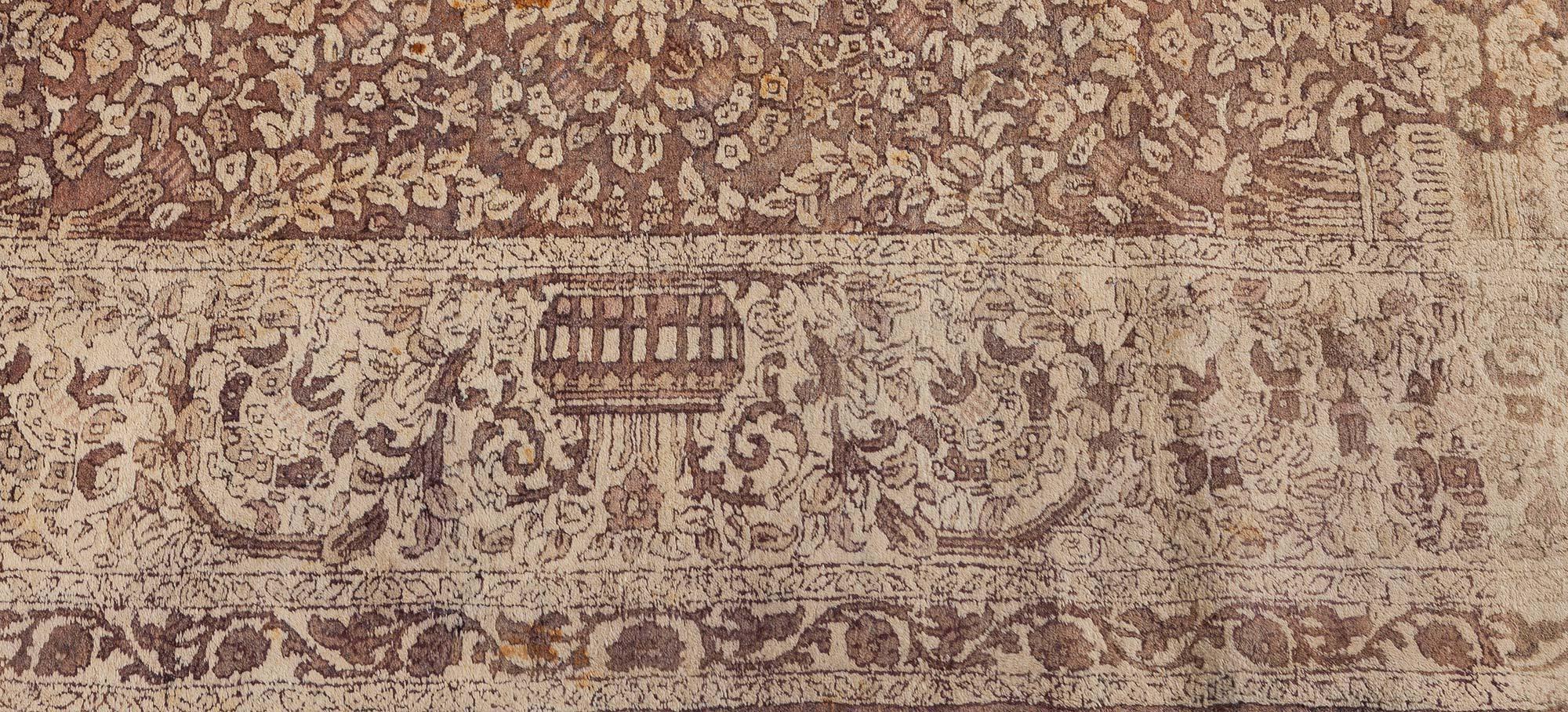 20th Century Antique Indian Amritsar Handmade Wool Rug For Sale