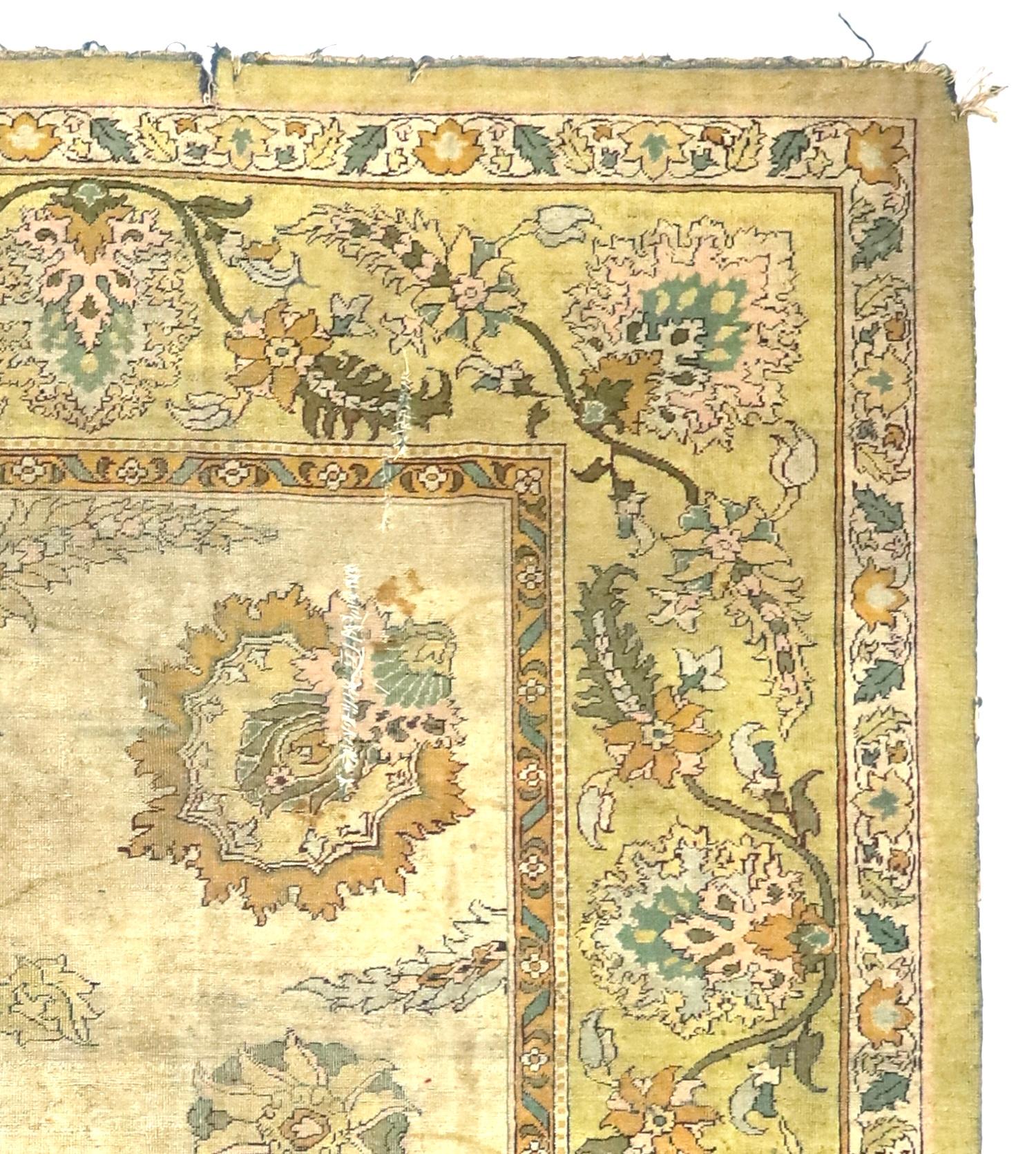 Tapis ancien de l'Antiquité indienne d'Amritsar 9'3