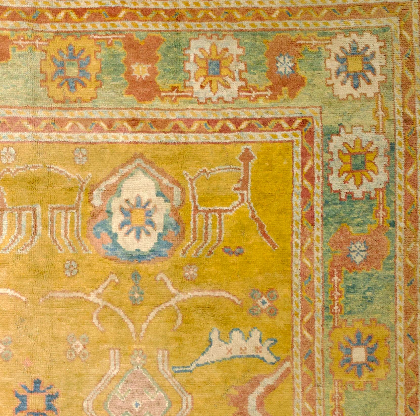 19th Century Fine Antique Irish Donegal Rug 5’0