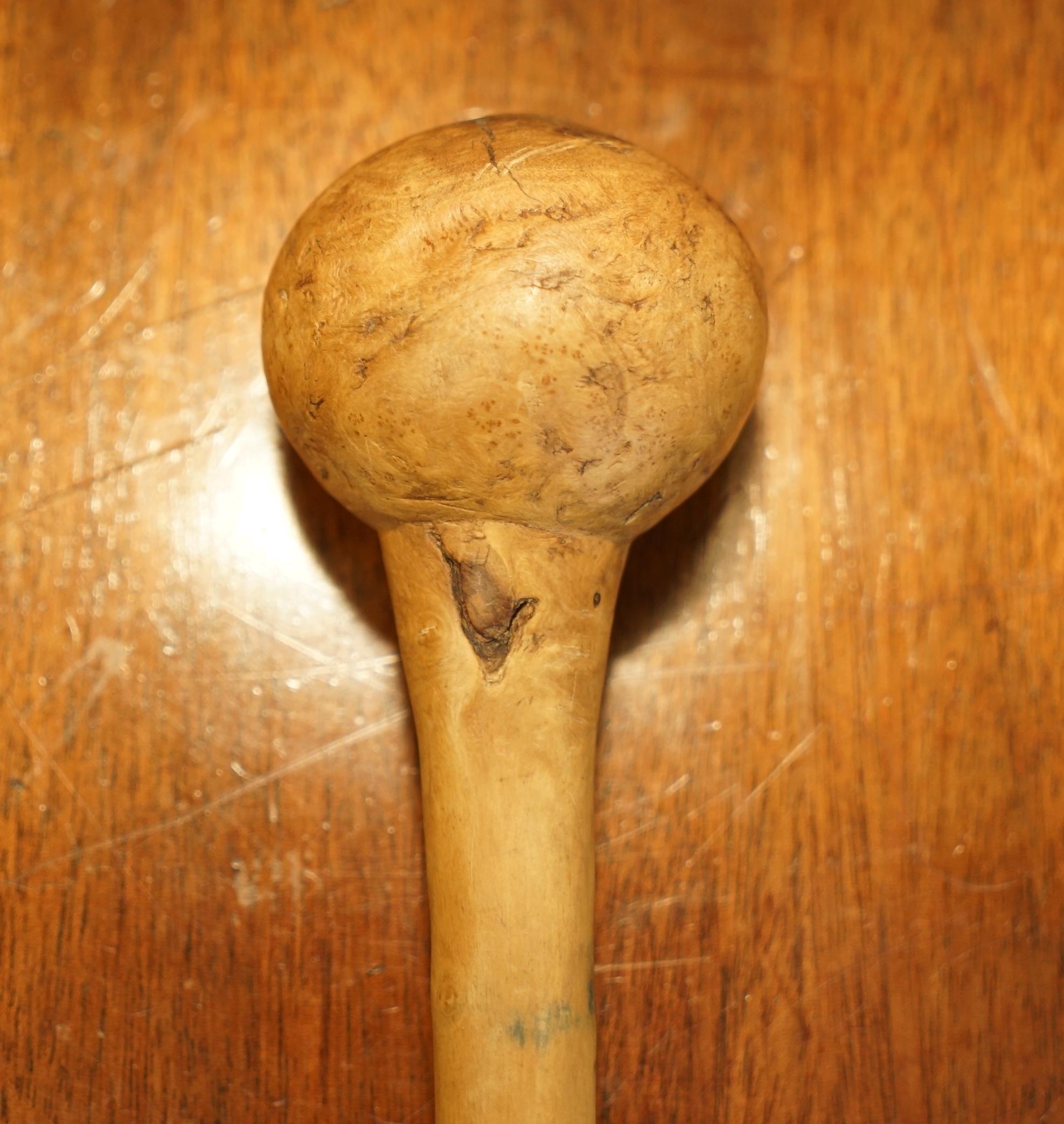 Fino Palo Antiguo Irlandés Knobkerrie Muy Coleccionable y Primativo Uno de Dos en venta 6
