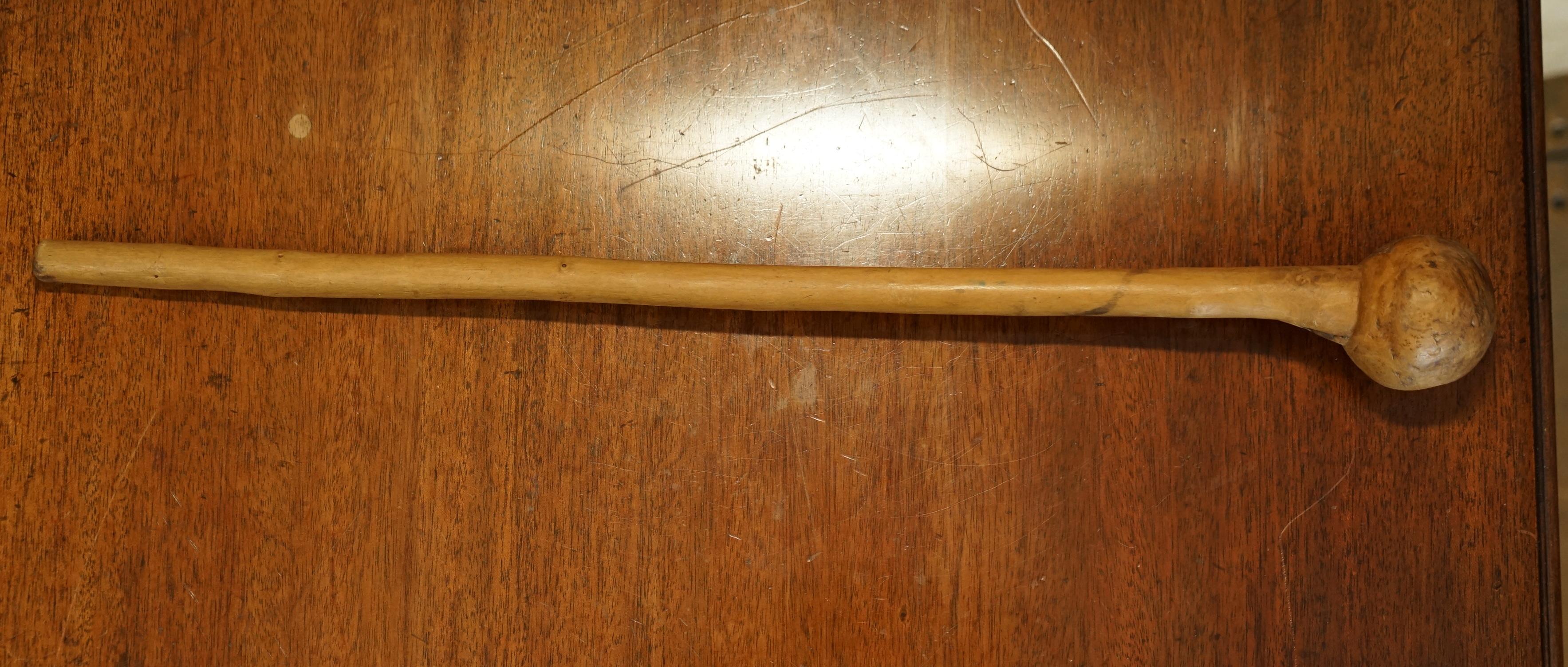 Fine Antique Irish Knobkerrie Stick Very Collectable and Primative One of Two For Sale 10
