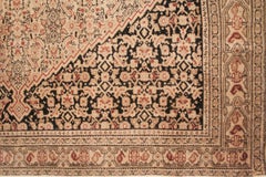 Fine Antique Ivory Senneh Rug with Herati Pattern