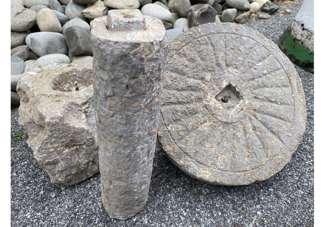 Fine Antique Japanese Carved Stone Garden Mushroom In Good Condition In Bridgeport, CT