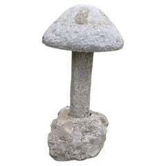 Fine Antique Japanese Carved Stone Garden Mushroom