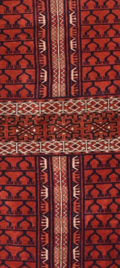 Antique Hachli Bukhara Area Rug 3'7" x 4'10"