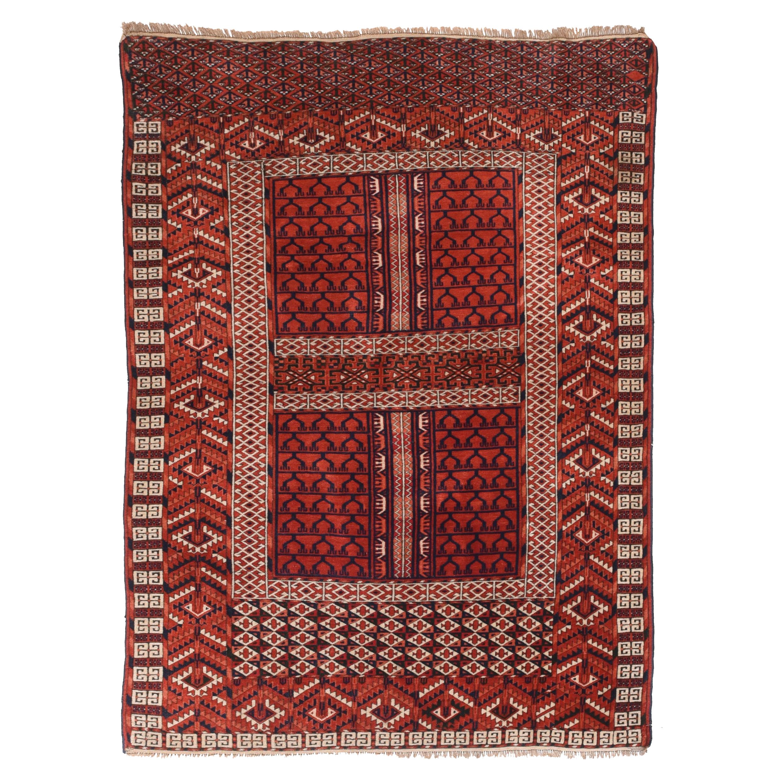 Antique Hachli Bukhara Area Rug For Sale