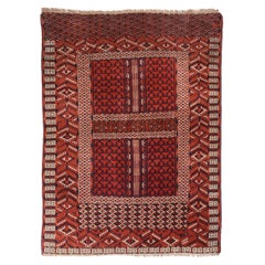 Tapis Hachli Bukhara ancien de 3'7" x 4'10"