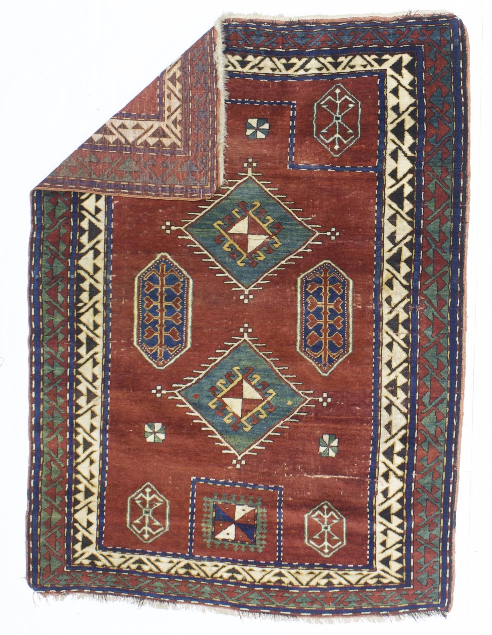 Fine Antique Kazak Rug 4'6