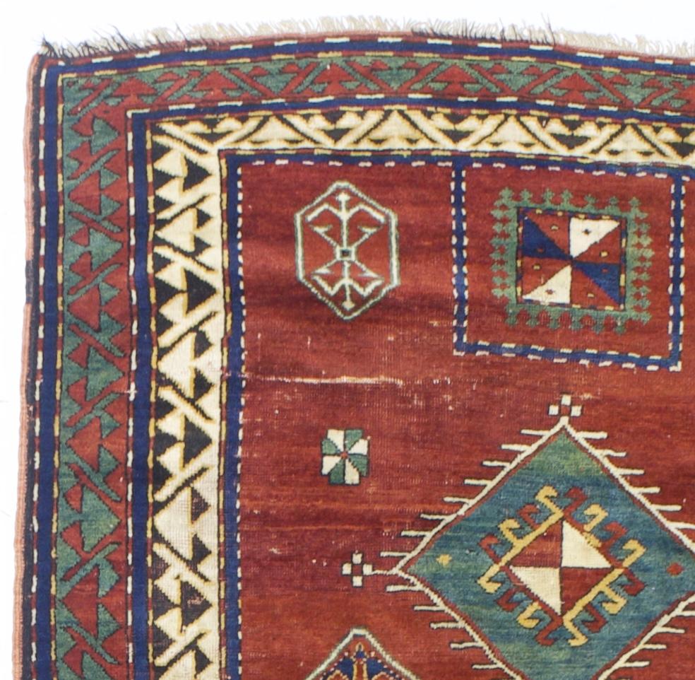 Afghan Fine Antique Kazak Rug 4'6