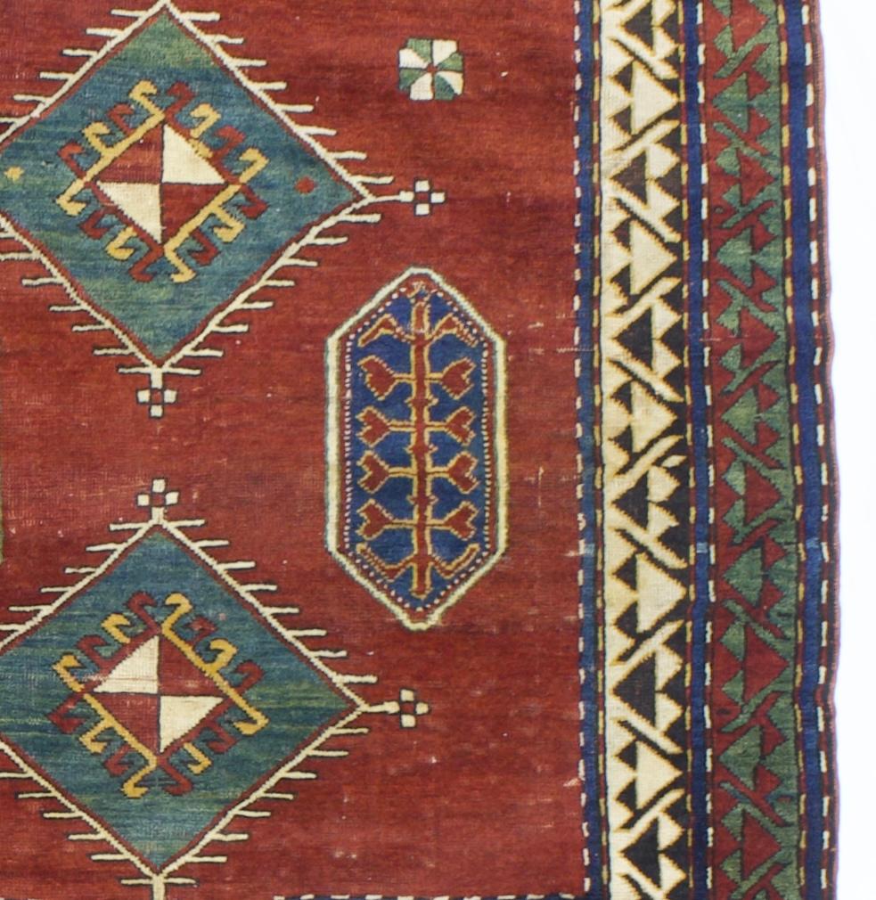 19th Century Fine Antique Kazak Rug 4'6