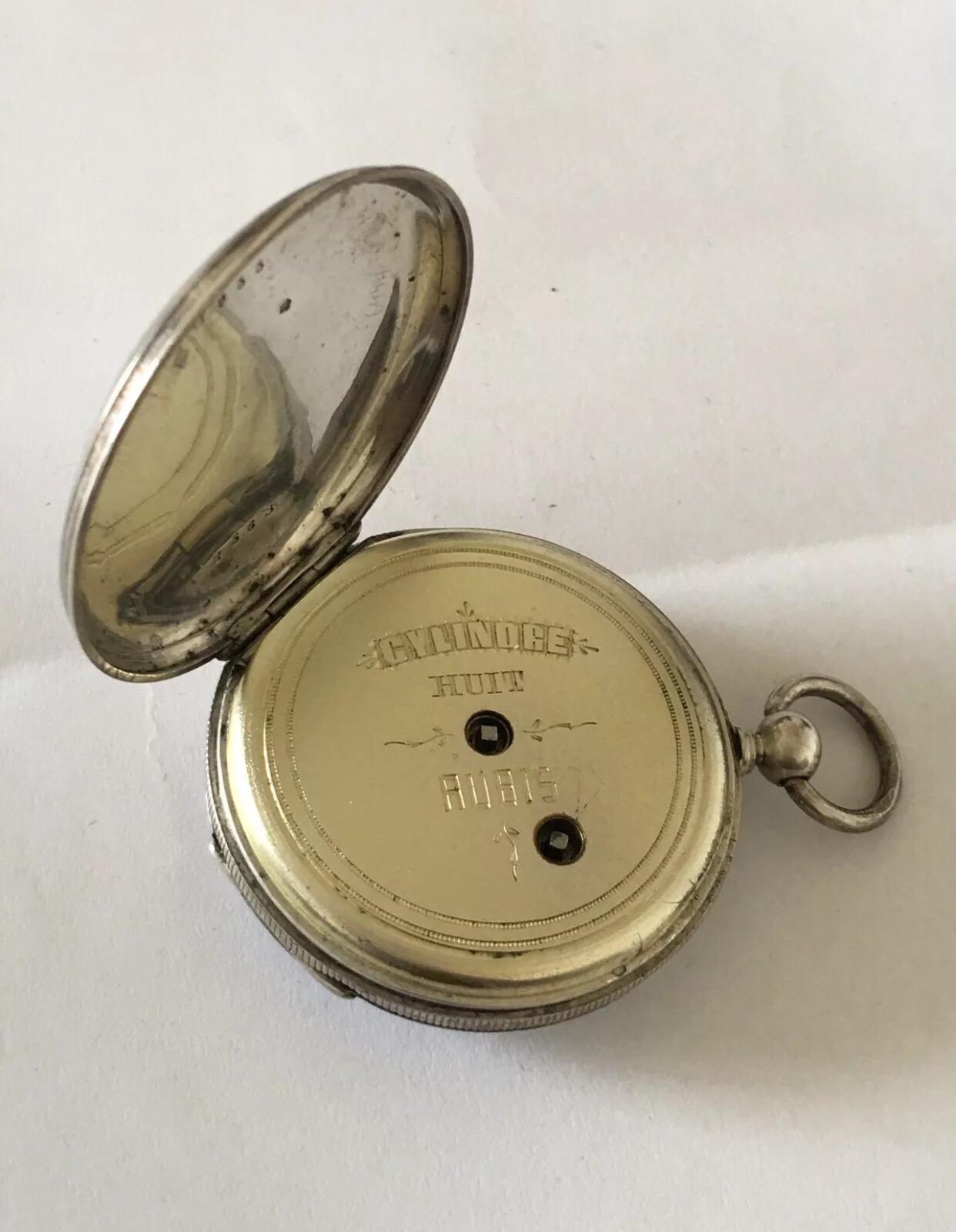 Fine Antique Key-Wind Silver Pocket Watch In Good Condition For Sale In Carlisle, GB