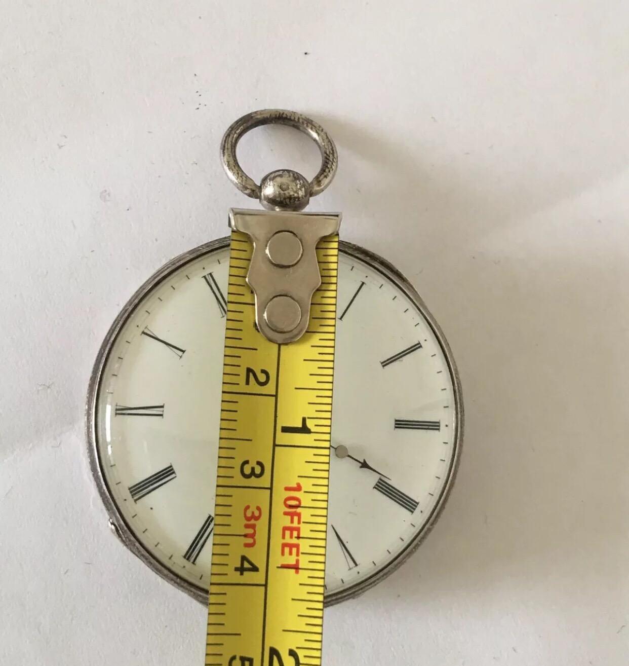 Fine Antique Key-Wind Silver Pocket Watch For Sale 3
