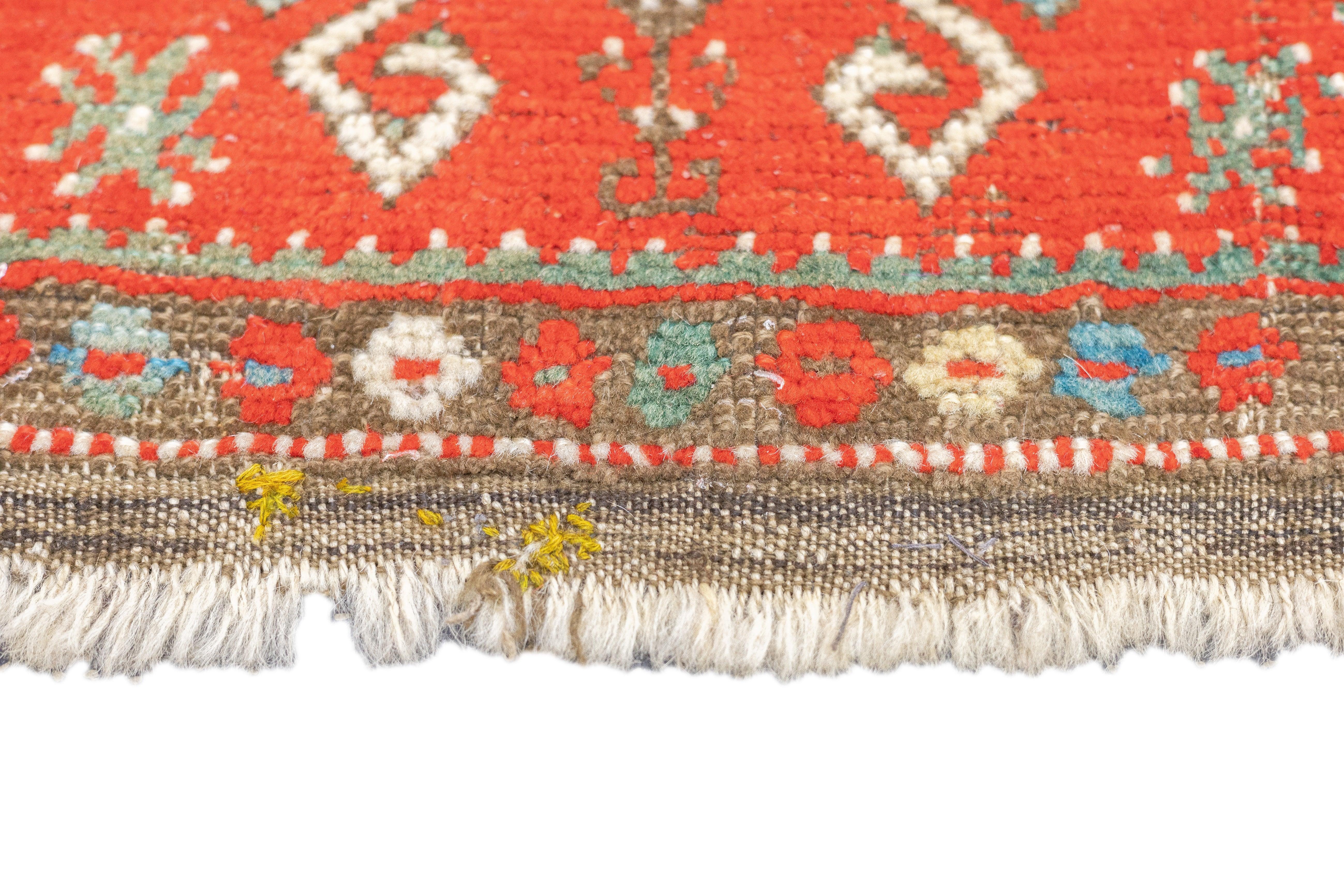 Hand-Knotted Fine Antique Konya (one of three) Rug 1'6'' x 2'11'' For Sale
