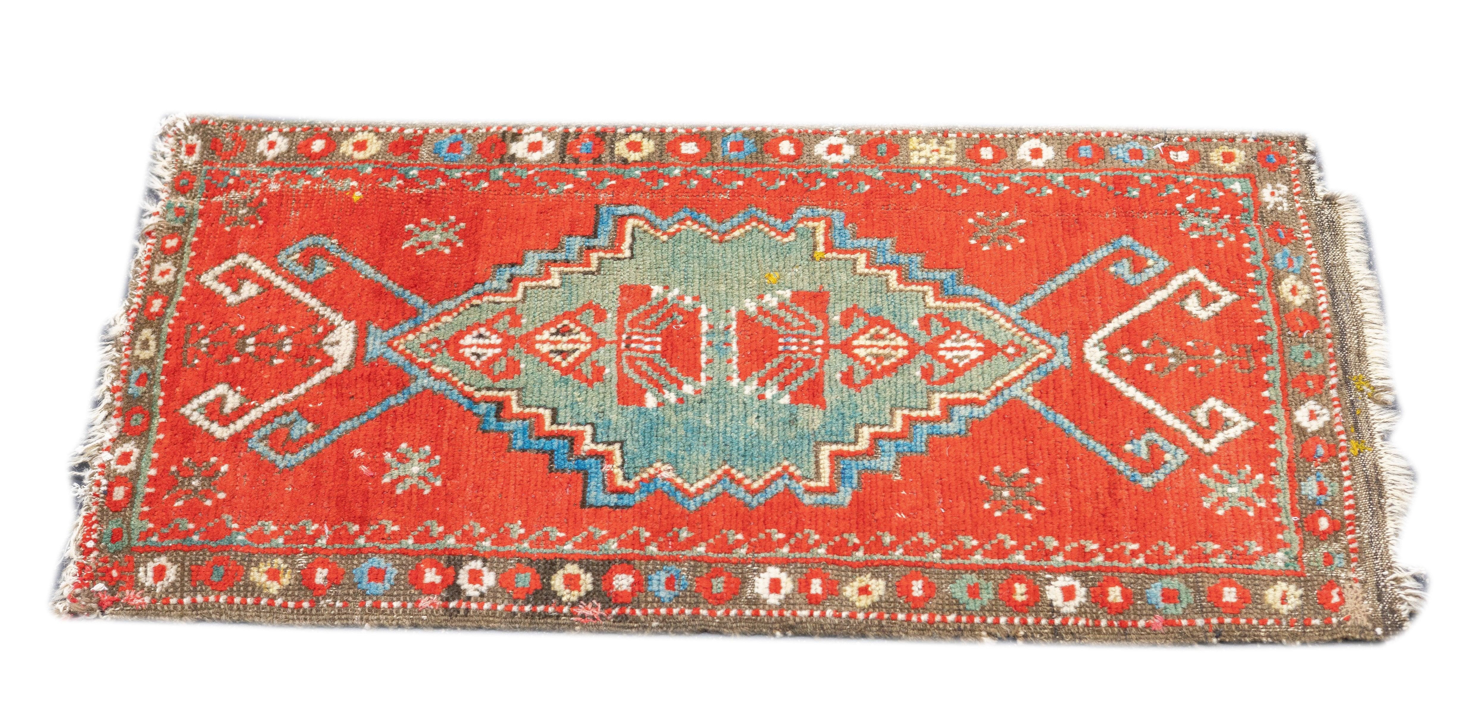 20th Century Fine Antique Konya (one of three) Rug 1'6'' x 2'11'' For Sale