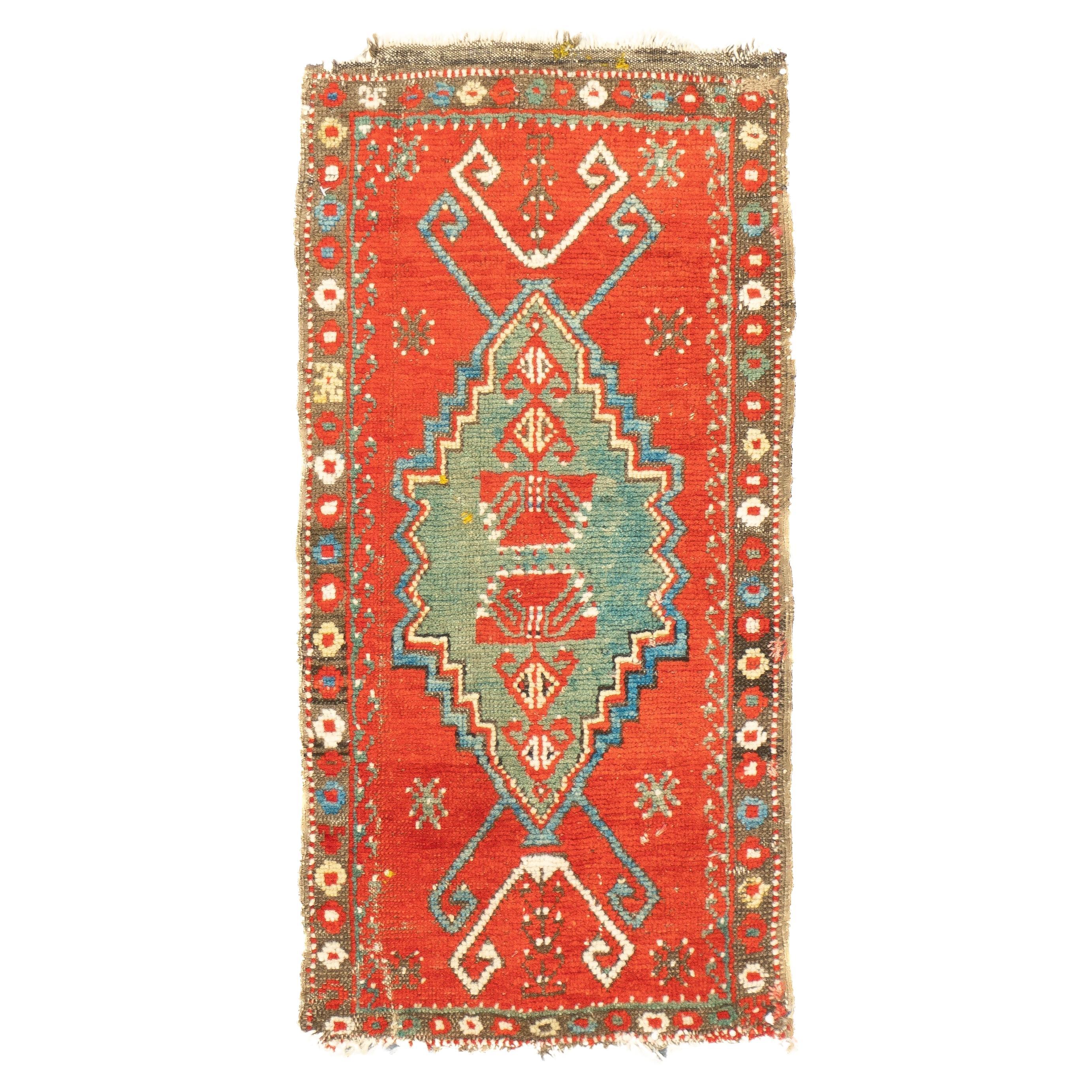 Fine Antique Konya (one of three) Rug 1'6'' x 2'11''