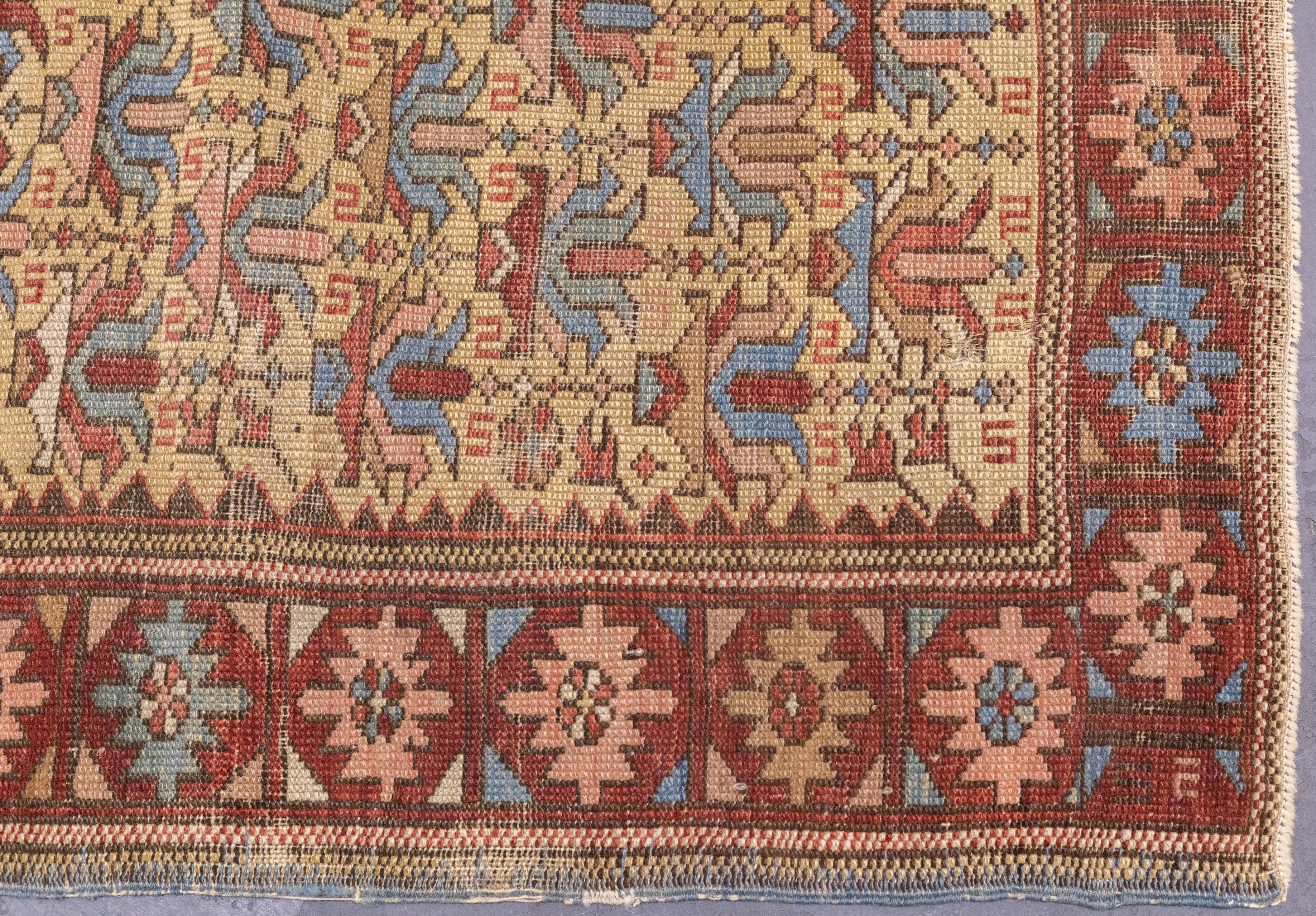 Fine Antique Kuba Shirvan Rug 3'5'' x 5'7'' In Good Condition For Sale In New York, NY