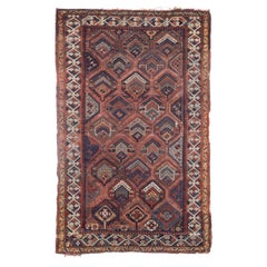 Fine Antique Kurdish Tribal Wool Rug 4'7" x 7’3"
