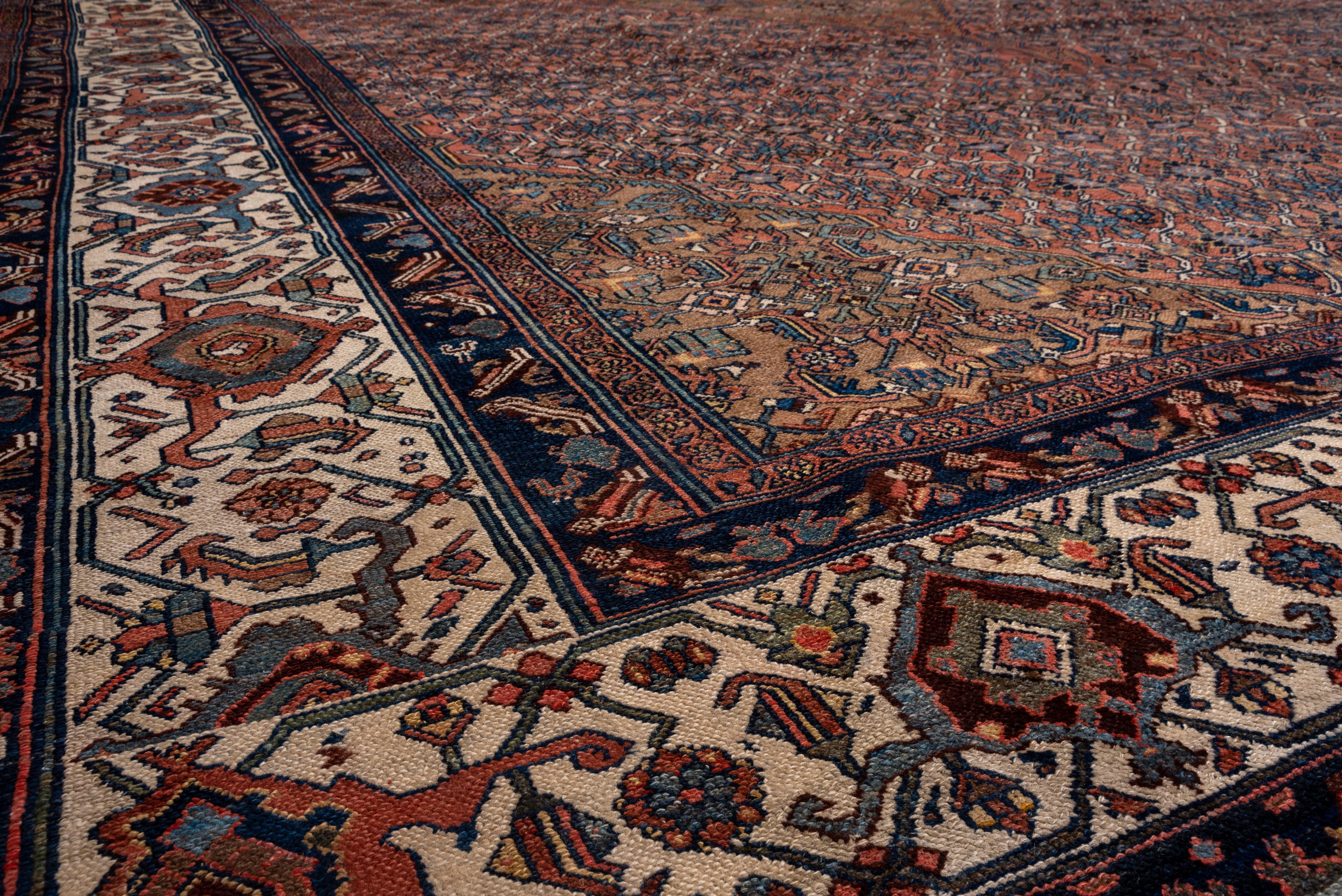 Tribal Fine Antique Large Persian Bibikabad Carpet, Small Center Medallion, circa 1920s For Sale