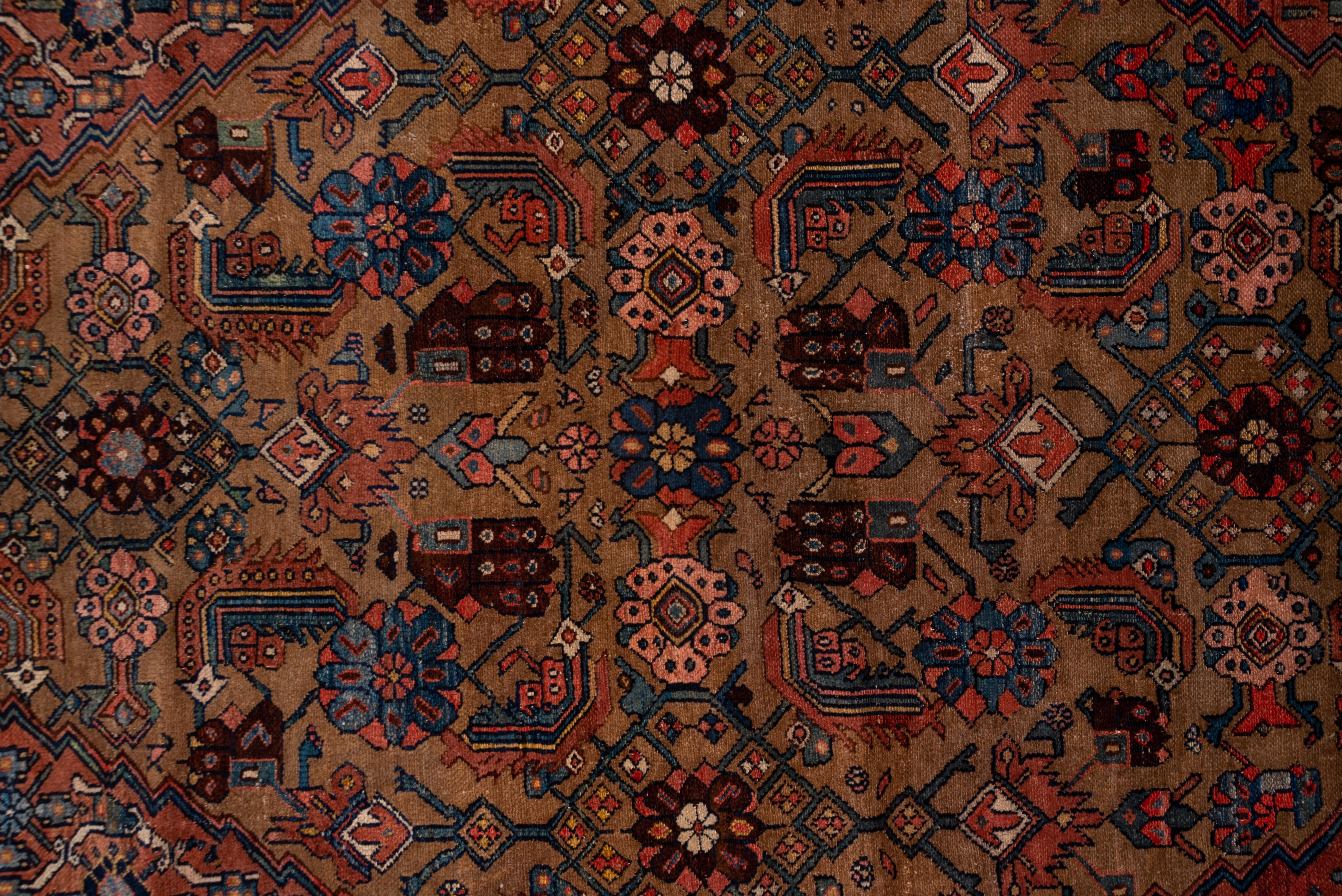 Hand-Knotted Fine Antique Large Persian Bibikabad Carpet, Small Center Medallion, circa 1920s For Sale
