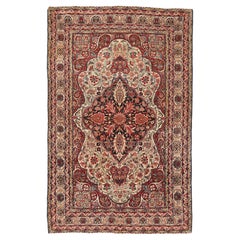 Fine Antique Lavar Kirman Rug with Millefleurs Design