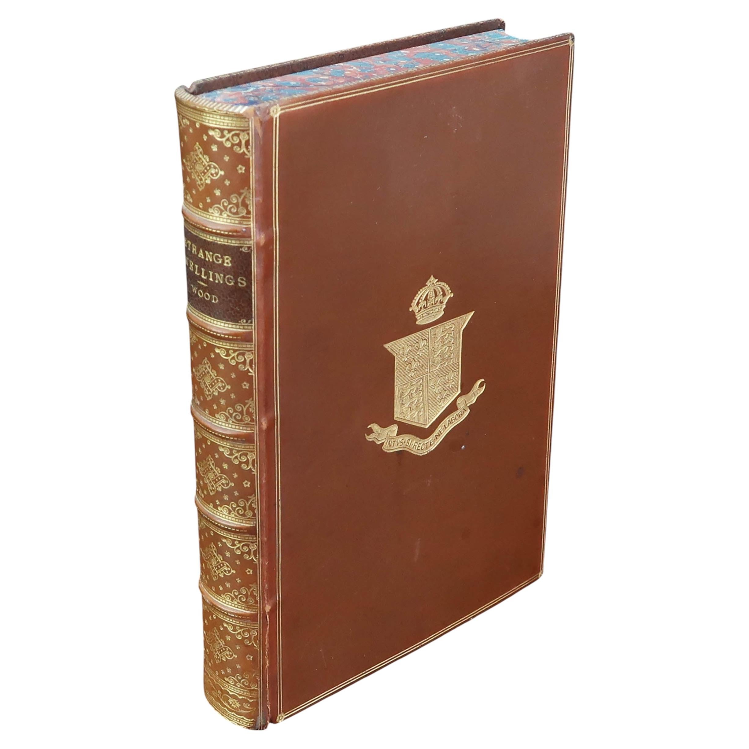 Fine Antique Leather Bound Book For Decoration. Natural History Interest. 1903