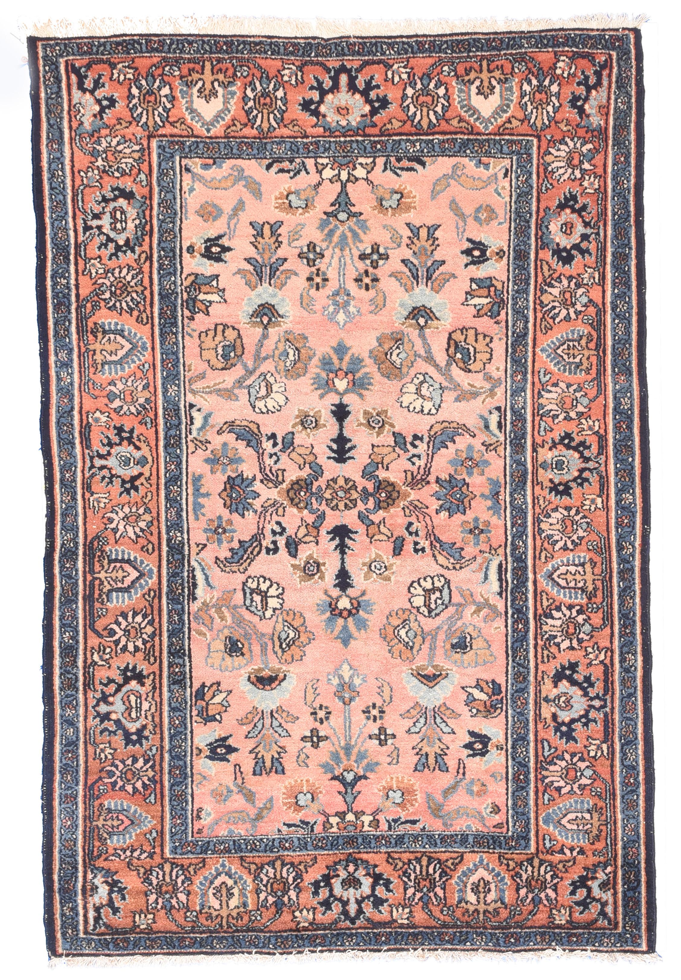 Perse Beau tapis persan ancien Lillihan:: noué à la main:: vers 1890 en vente