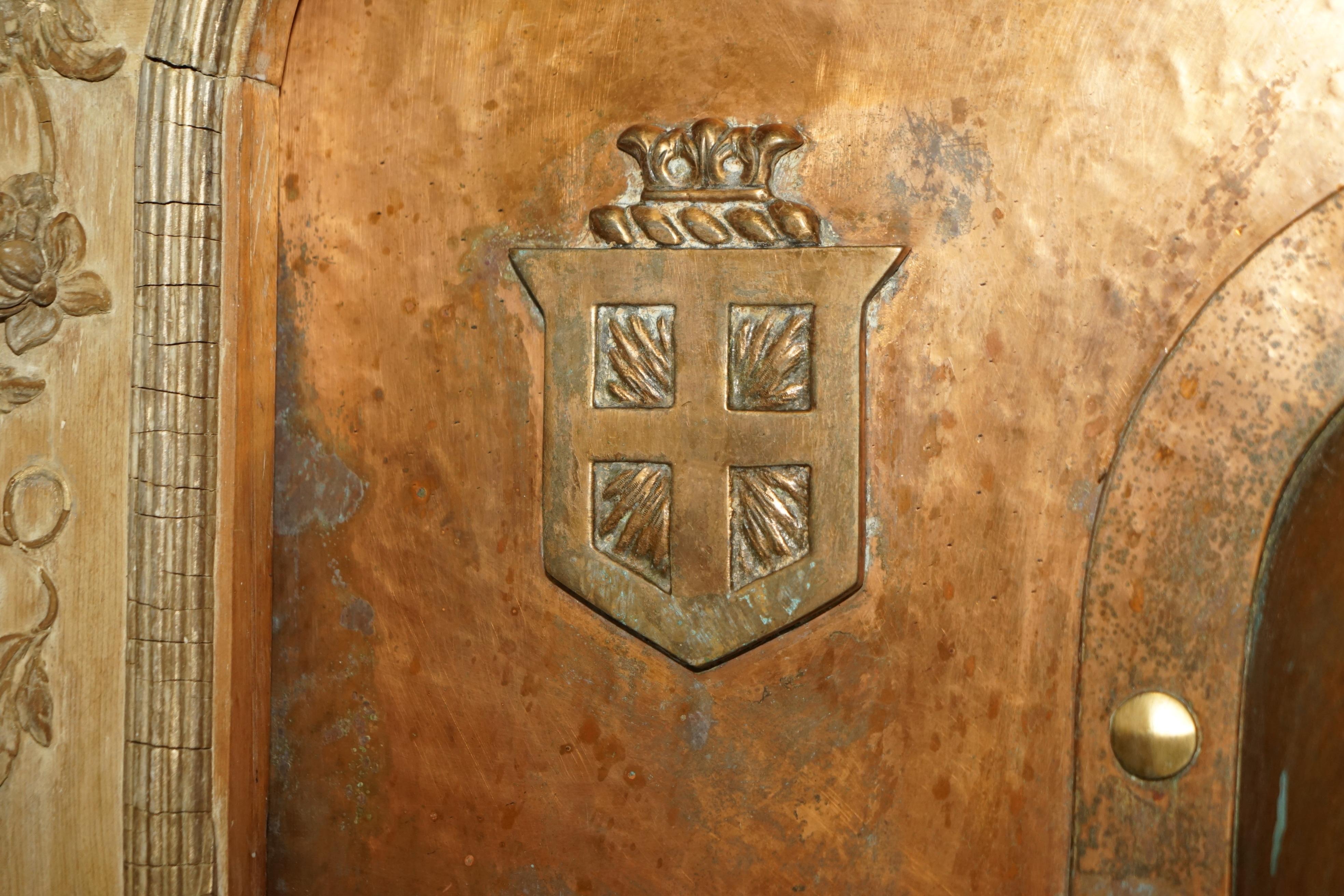 Fine Antique Limed Oak Georgian Carved Louis XV Fireplace Surround Copper Insert 10