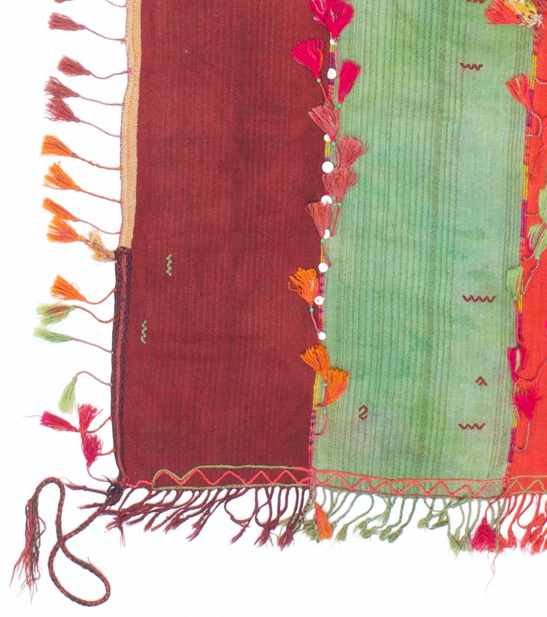 Fina Alfombra Textil Turca Antigua Larga 4'10