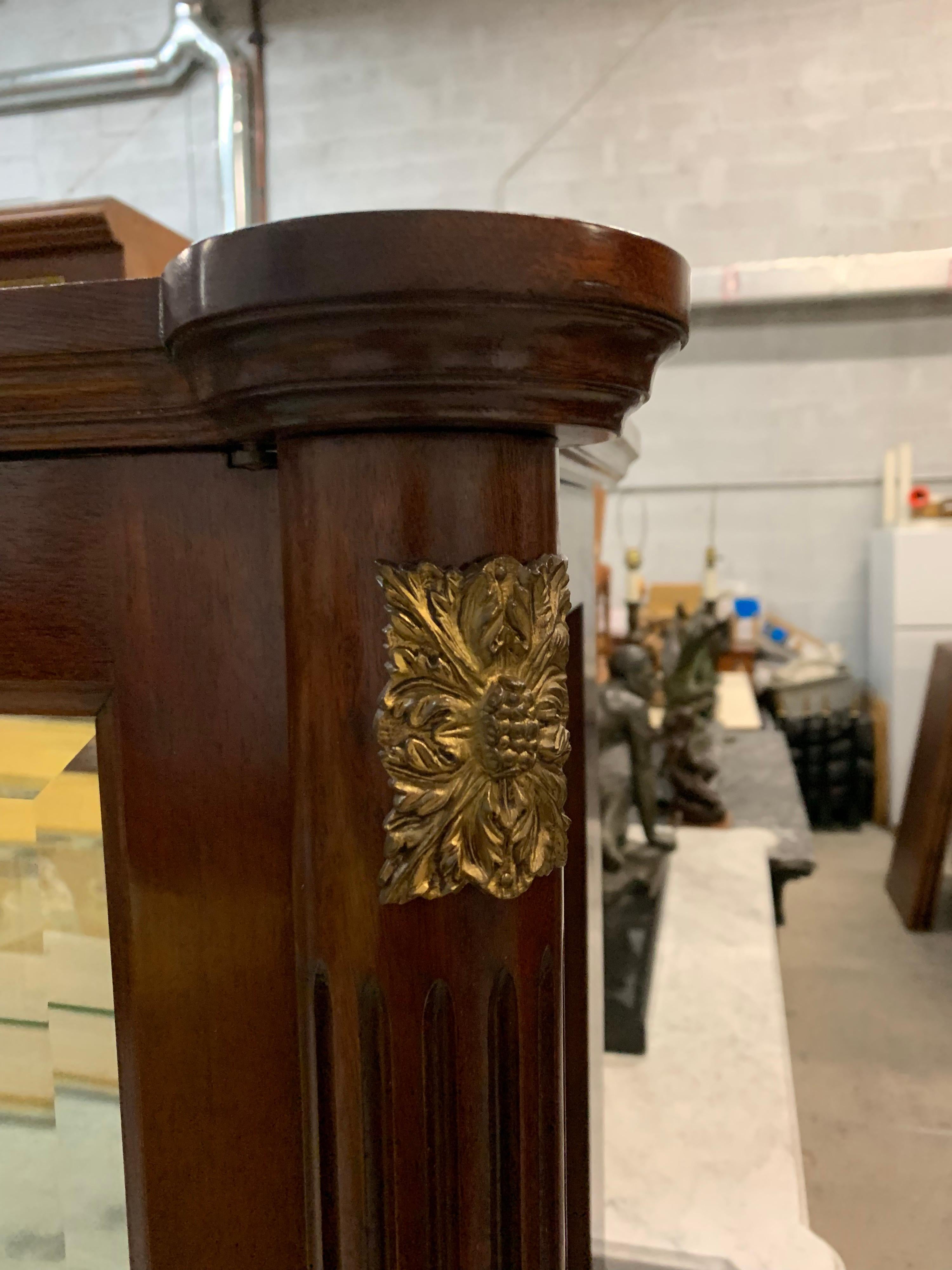 Fine Antique Louis XVI Style Mahogany Bookcase / Vitrine, 1910s For Sale 1